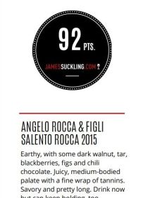 ROCCA 2015 - JAMES SUCKLING 92 POINTS